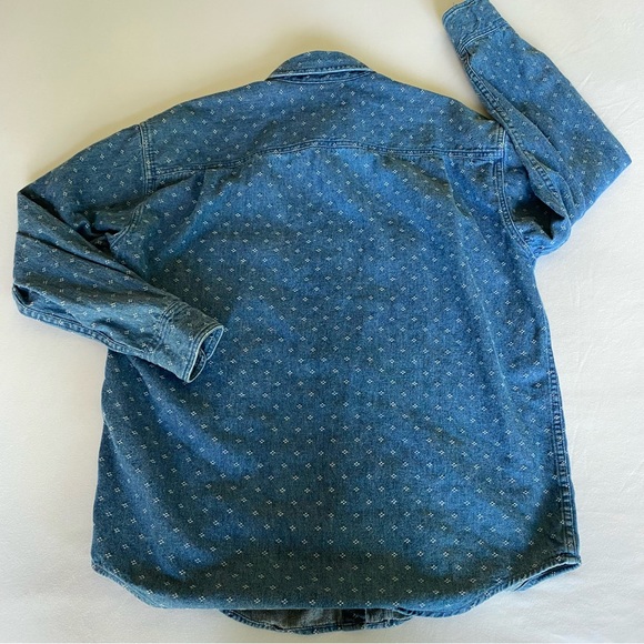 vintage 90s bushwacker denim button up / size medium - Picture 4 of 5